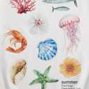 Girl's Drop Shoulder Letter Star Print Tee Tops Loose Short Sleeve Crew Neck T Shirts (White)