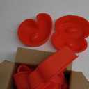 9 Pieces Middle Size Silicon Number Cake Moulds Silicone Cake Mold (6 inch)