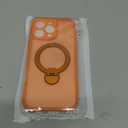 FNTCASE for iPhone 16 Pro-Max Case: [360 Spin Magnetic Stand] [Compatible with Magsafe] [Screen Protector] Translucent Matte Military Grade Shockproof Full Camera Protective Phone Cover - Orange