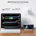 USB C Super Fast Charger, 3-Pack 45W Dual Port PD+QC Fast Charger Adapter Block for iPhone 14/15/16/17/Pro/Pro Max/Plus/iPad/MacBook air, (25W PPS) Type C Charging for Samsung S21 S22 Pixel