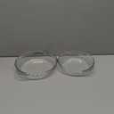 2-Pack (7"/8") Glass Baking Dish Set, Round Pie Glass Bakeware Pie Baking Dishes with Handles for Snacks Salads Desserts Dishwasher, Microwave, Freezer & Oven Safe (Clear)