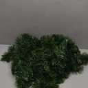 Green Garland Christmas Decorations,50Ft Xams Greenery Tinsel Stems Non-Lit Soft Twist Garland Decor for Tree Stairs Railing Front Door Mantle Fireplace Indoor Outdoor Holiday Home