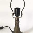 HUIMEIJU HMJ8033 Metal Base with Diameter 8 inch Table lamp Glass lampshade