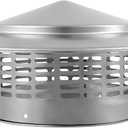 Chimney Cap, Chimney Cover, 6 Inch, Roof Vent Caps, Fireplace Caps, for Outside, Spark Arrestor, Rain, Wood Stove Pipe, Flue, Roof Topper, Round, Stainless Steel, Universal, Anti Downdraft