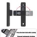 Flip Door Lock Black 180 Degree Thickened Bifold French Door Lock Latch for Gate Barn Garage Shed Window Cabinet Liquor Black