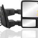 Passenger Side Power Heated Towing Mirror Compatible for 2008-2016 Ford F250 F350 F450 F550 Super Duty Turn Light w/Led (Right Side)