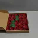 AmyHomie Artificial Flower Dark Red Rose 25pcs Real Looking Fake Roses w/Stem for DIY Wedding Bouquets Centerpieces Arrangements Party Baby Shower Valentines Day Christmas Tree Decorations