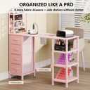 LIVEHOM Manicure Table with Dust Collector & Power Outlets, Nail Tech Desk, 15.74"D x 47.24"W x 47.24"H