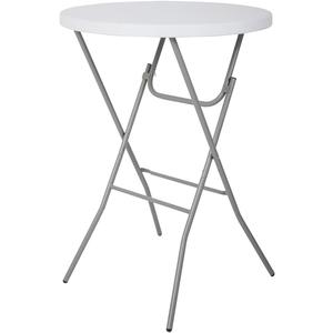 Round Bar Table, 110cm Folding Height Adjustable High Top Cocktail Table, Gray Metal Finish, Outdoor Bar Height Table for Bistro Bar, Garden Balcony, White Round Bar Table, 110cm Folding Height Adjustable High Top Cocktail Table, Gray Metal Finish, Outdoor Bar Height Table for Bistro Bar, Garden Balcony, White