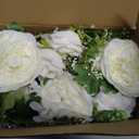 DearHouse 2Pack Artificial Peony Flower Garland - Silk Peony Garland with White Flowers for Wedding Party Table Decoration,6ft/Strand