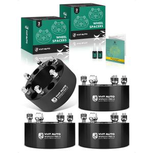 YHTAUTO 6x5.5 Wheel Spacers 3" Fits Chevy, GMC, Cadillac Models, Silverado Sierra 1500, Escalade, Tahoe, Yukon XL, Express, 6x139.7 Forged 6 Lug Tire Spacers w/ M14x1.5 & 12.9 Studs 108mm Center Bore