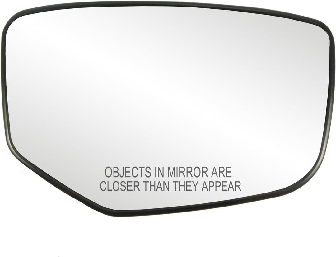 Fit System Passenger Side Non-heated Mirror Glass w/backing plate, Honda Accord, 4 7/8" x 7 5/8" x 7 3/4", will not fit Crosstour