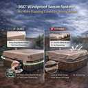 Qh.home IP65 Waterproof Hot Tub Cover, Wind & UV Resistant 600D Polyester 90x90 Spa Cover for Hot Tub, with Ratchet Strap System, Fits 89 x 89, 88 x 88,87x 87 Square SPA,Wheat