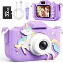 Kids Camera, Toddler Camera for Age 3-8, 48MP Dual Lens Selfie Camera for Kids, 1080P HD Video Recording Digital Camera, Christmas Birthday Gifts for Boys Girls