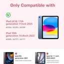 For iPad (A16) 11th/10th Generation Case with Keyboard, 7-Color Backlit, Detachable Keyboard Case for iPad A16 11 inch 2025 & 10th Gen 10.9 inch 2022, Folio Cover with Pencil Holder, Pink