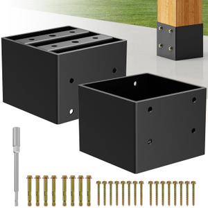 6x6 Post Base, Concealed Fastener Concrete Post Anchor,Elevated Post Base