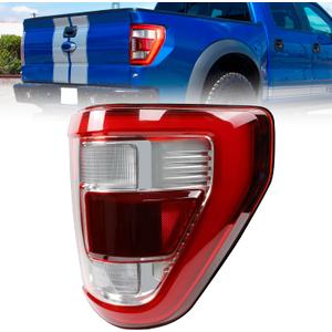 LED Tail Light Assembly Brake Rear Lamp W/Blind Spots Fit for Ford F150 F-150 King Ranch Lariat Limited Platinum 2021 2022 2023 Replace ML3Z-13404-D (Right Passenger Side)