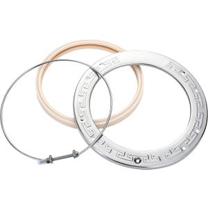 Therwen Pool Light Ring Replacement Pool Light Gasket Stainless Steel Face Ring Assembly Replacement for Swimming Pool LED Light, 8.4 Inch