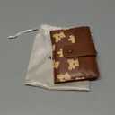 Cute Wallet for Women, Bear Print Zip Bifold Wallet with Front Card Slot, ID Window, Cash Slot, Short Women Wallet Elegant Youthful and Cute (Brown)