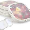 Nuogo 4 Pcs Silicone Fruit Storage Box Anti-oxidation Avocado Saver Storage Tomato Pod Vegetable Saver Reusable for Fridge Garlic Lemons Potatoes (White,7.9 x 7.9 x 1.4 Inches)