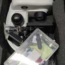 Compound MicroscopeWF10x and WF25x Eyepieces, Slides for Students, Home School Lab Microscope for Adults Suitable for Laboratory School (Bright White)