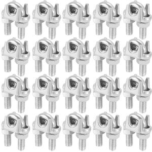 20 PCS 1/2 Inch Wire Rope Clamp, Zinc Plated Wire Rope Clip, M12 Wire Rope Cable Clip Clamp for Rigging Rope, Wire and Cable