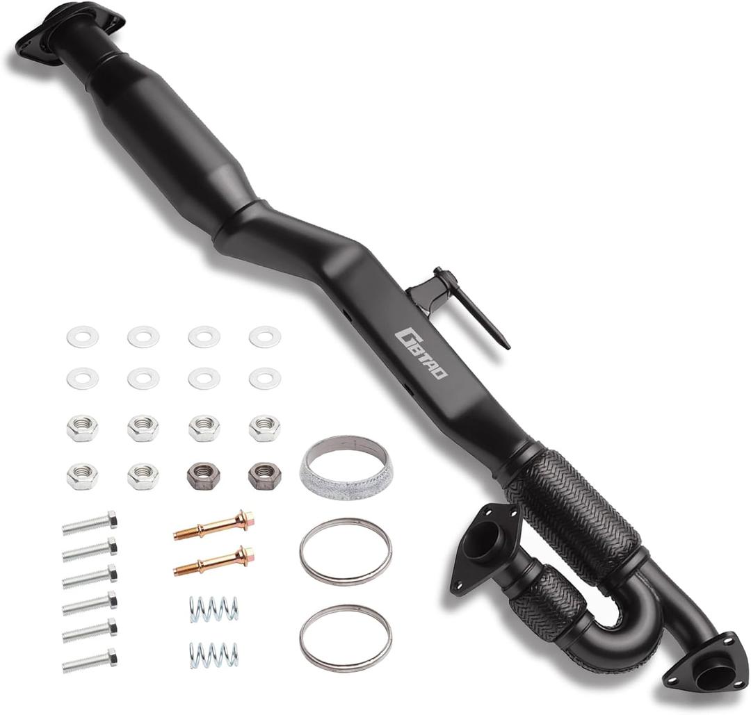 Black Rear Catalytic Converter w/Flex Pipe Fit for 3.5L 2007-2018 Nissan Altima, 2009-2014 Murano, 2011-2014 Quest, 2013-2015 Pathfinder, 2014-2016 I-nfiniti JX35 2013 QX60(EPA Compliant)