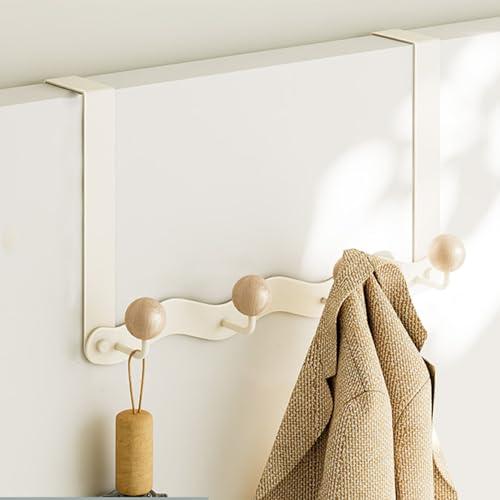 Asruito Over Door Coat Rack, Coat Hooks for Door Coat Hanger, Towel Hanger for Bathroom, Door Hanger Hooks, Hooks for Hanging Hat Key Towel Purse Robes Mudroom Entryway