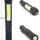 COB LED Work Flashlight with Magnetic Base and Clip Multi-Function Pocket Pen Light Inspection Work Light, 4 PCS