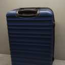 Amazon Basics 26" Hardside Medium Checked Luggage, Hardshell Suitcase With Wheels, Expandable For Up to 15% More Space, With Scratch-Resistant Surface, Four Multi-directional Wheels, Navy Blue