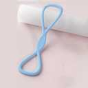 Figure 8 Resistance Bands for Women & Men  15LB Silicone Pull Rope for Shoulder, Back & Arm Workout  Non-Slip Handles, Home Gym, Yoga & Physical Therapy  Toning, Posture Correction (Blue)