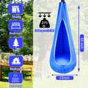 Light Up Kids Pod Swing Seat  Sensory Hammock Chair with Remote & Bluetooth App Control LED Lights, Inflatable Cushion, Pocket  Indoor & Outdoor Swing for Autism & Relaxation