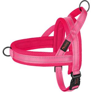 Didog No Pull Dog Harness with Soft Mesh Padded,Reflective & Quick Fit Light Weight Dog Strap Vest Harness,Easy for Walking Training (S:Chest 18-22", Pink)