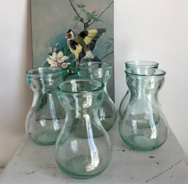 Vase Small Glass Vases Centerpieces Clear Hyacinth Growing Bud Vase 4pcs