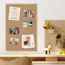 DAHAPYBOO 36x24 Cork Board for Office with Pin Oak Wood Boards