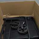 Collapsible Wagon Cart Foldable Beach Wagon with All-Terrain Wheels - 380 LBS Heavy Duty Grocery Cart for Shopping, Beach, Camping, Sports, Garden (Black)