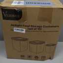 VERONES Large Tall Airtight Food Storage Containers, 10 PACK Plastic Airtight Kitchen & Pantry Organization, Ideal for Flour & Sugar Plastic Canisters with Labels (Black)