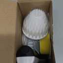 Electric Spin Scrubber, Cordless Shower Scrubber with Battery Level Display, 2 Speeds Electric Scrubber for Cleaning with 6 Replaceable Heads, Cleaning Brush for Bathroom/Sink/Window (White)