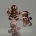 Thyle 6 Pcs Christmas Table Decorations Wooden Gingerbread Man Signs Vintage Figurine Christmas Table Centerpiece Decor for Xmas Home Kitchen Party Office Shelf Door