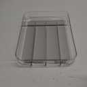 Madesmart 5-Compartment Small Silverware Tray for Utensils, Flatware, Kitchen Drawer Organization and Storage, Soft-Grip, Clear  12.88x9.25x1.88in