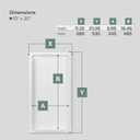 Vent Systems 10'' x 20'' Inch White Metal Access Panel - Easy Access Doors - Access Panel for Drywall, Wall, Electrical and Plumbing Service Door