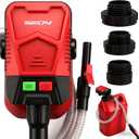 Automatic Fuel Transfer Pump with Auto-Stop Sensor(3.2 GPM), Battery Operated Gas Can Pump with 3 Can Adapters, Extra Long Hose, Portable Fuel Pump for Oil, Diesel, Gasoline (Batteries Not Included)