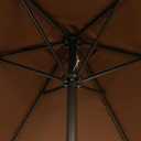Blissun 7.5 ft Patio Umbrella, Yard Umbrella, Outdoor Market Umbrella with Push Button Tilt Crank, Brown
