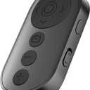 Wireless Camera Remote Control with Zoom for iPhone & Android, Versatile Shutter with Front/Rear Camera Switch for Photo & Video, Smartphone Remote Clicker for TikTok (Dark Black)