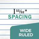 Rosmonde Loose Leaf Paper, 450 Sheets, 3 Pack, Wide Ruled Sheets, 8" x 10.5", Bulk Notebook Paper, 3 Hole Punched, 150 Sheets/Pack, Wide Ruled Paper for Binders, Loose Leaf Office Paper, White