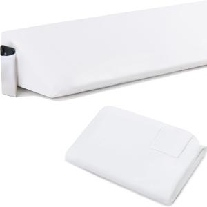 Horbaunal Queen Size Bed Wedge Pillow Cover for Headboard Gap, Headboard Wedge Pillow Case Cover Only, 60" x 10" x 6", White
