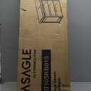 VASAGLE Shoe Storage Bench with Removable Cushion, Shoe Rack with Padded Seat, Entryway Bench with 6 Open Compartmens, Adjustable Shelves, for Hallway, Bedroom, Honey Brown ULSB105K01 (12.2"D x 40.2"W x 20"H)