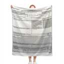 DD Form 214 Throw Blanket Veterans Blanket Gifts for Retired Men Cozy Soft Fleece Blanket Gift for Dad Women Girls Boys Couch Sofa Bedroom Living Room Decor Camping Picnic Supplies 50x40 Inch (Black)