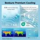 Bedsure Premium Cooling Blanket for Extra Large Dog - Q-MAX>0.5, Breathable Summer Washable Cold Pet Mat, Soft Durable Self Cooling Dog Mat for Hot Weather, Turquoise Green, 50x60