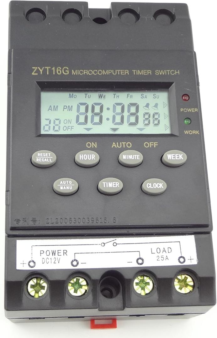 1 unit of 12V Timer Switch Timer Controller LCD display,program/programmable timer switch,25A amps